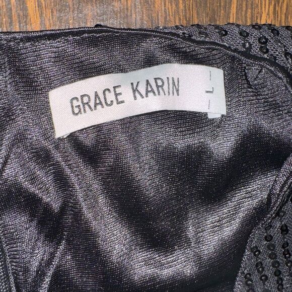 GRACE KARIN V Neck Sleeveless Sexy Ruched Wrap Party Club Cocktail Dresses sz L - Picture 15 of 16